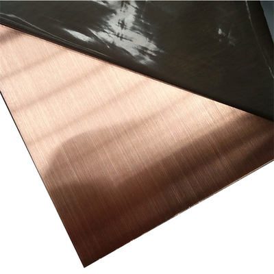 A bobina de aço inoxidável de Pvd revestiu o titânio de bronze Rose Golden Mirror Pvdf Pe