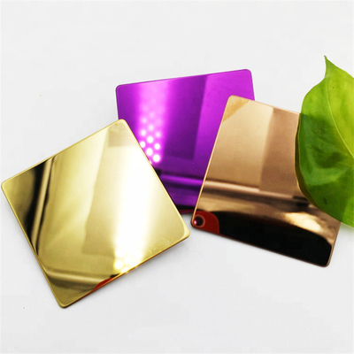 Espelho de aço inoxidável de Champagne Rose Golden 8K da bobina do titânio de bronze de PVD
